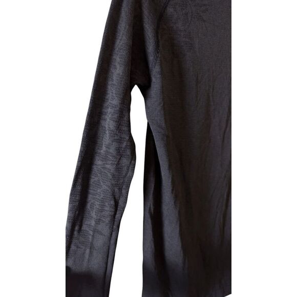 LULULEMON ATHLETICA Swiftly Tech Long Sleeve Crew In Black Cherry/Black Size 10 - Picture 8 of 9